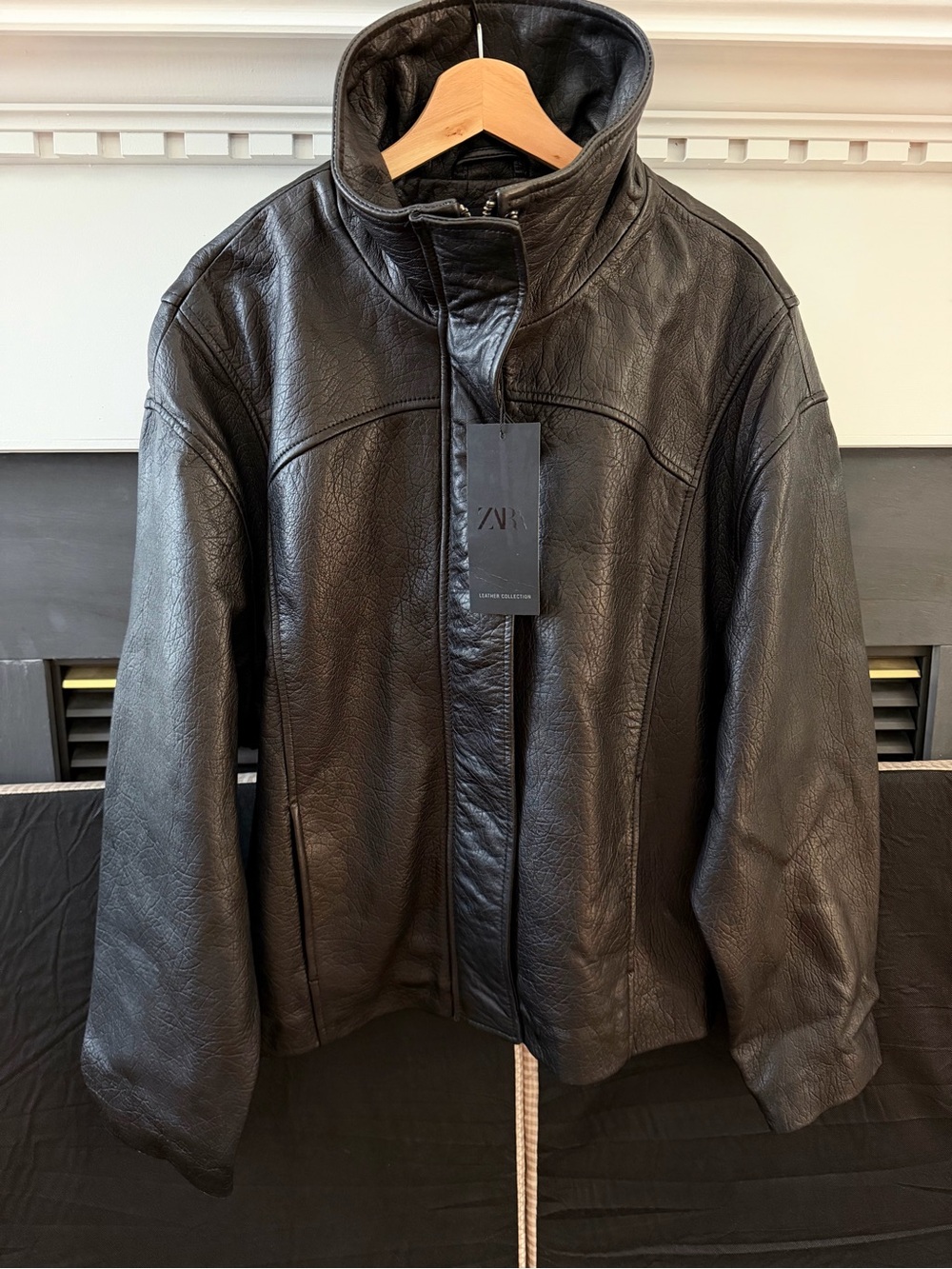 ZARA Women 100% Sheepskin Leather Oversized Jacket 3461/721 NWT L